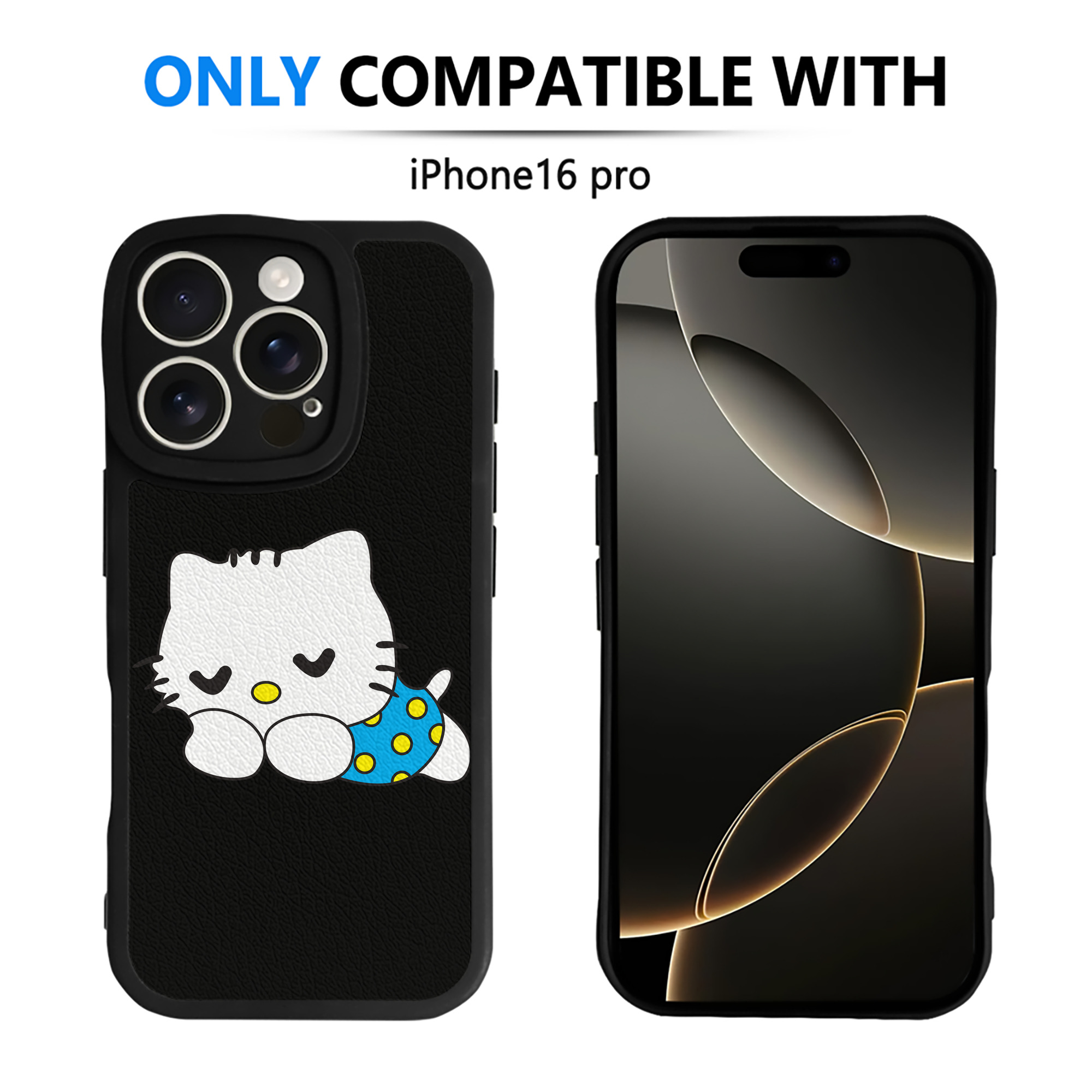 （画像用） Hello Kitty ハローキティ 【iPhone 16シリーズ対応】シリコンスマホケース（レザー調） 材質：シリコン